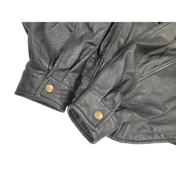 Wilsons Women's Black Moto Leather Jacket - Picture 8 of 16